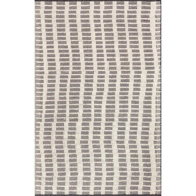 Nuloom Parker Check Textured Area Rug, 6' x 9', Ivory
