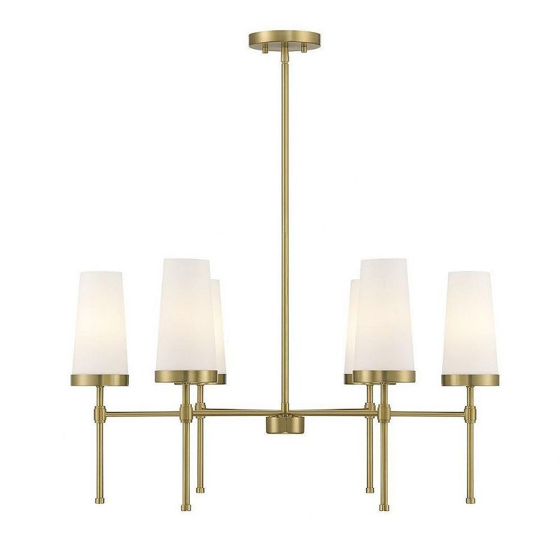 Savoy House Haynes 6 - Light Chandelier in  Warm Brass
