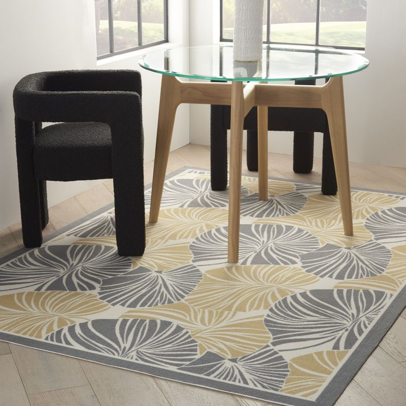 Waverly Sun N' Shade SND87 Indoor/outdoor Area Rug - Grey 4'3" x 6'3"