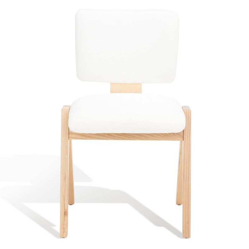 Alisyn Wood Dining Chair (Set of 2) - SFV4125 - Natural/White - Safavieh Couture