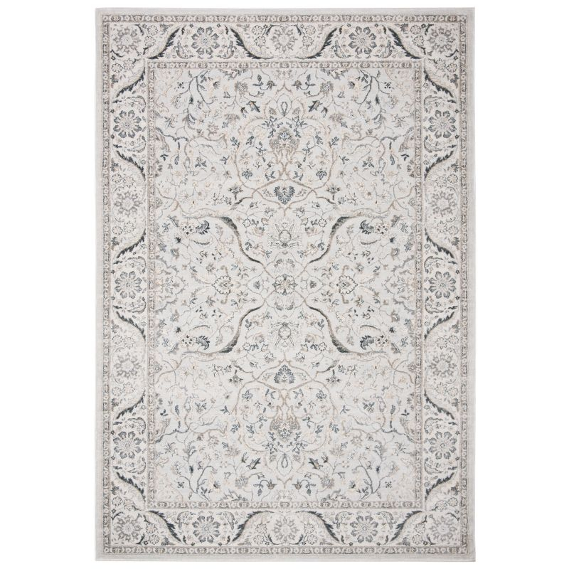 Isabella ISA912 Power Loomed Area Rug - Light Grey/Cream - 5'3"x7'6" - Safavieh.