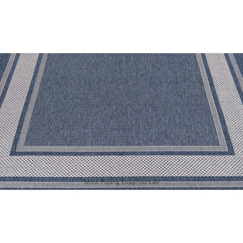 7'10" x 10'2" Tripoli Lydia Indoor/Outdoor Rug Denim/Cream - Home Dynamix: UV & Stain Resistant, Woven