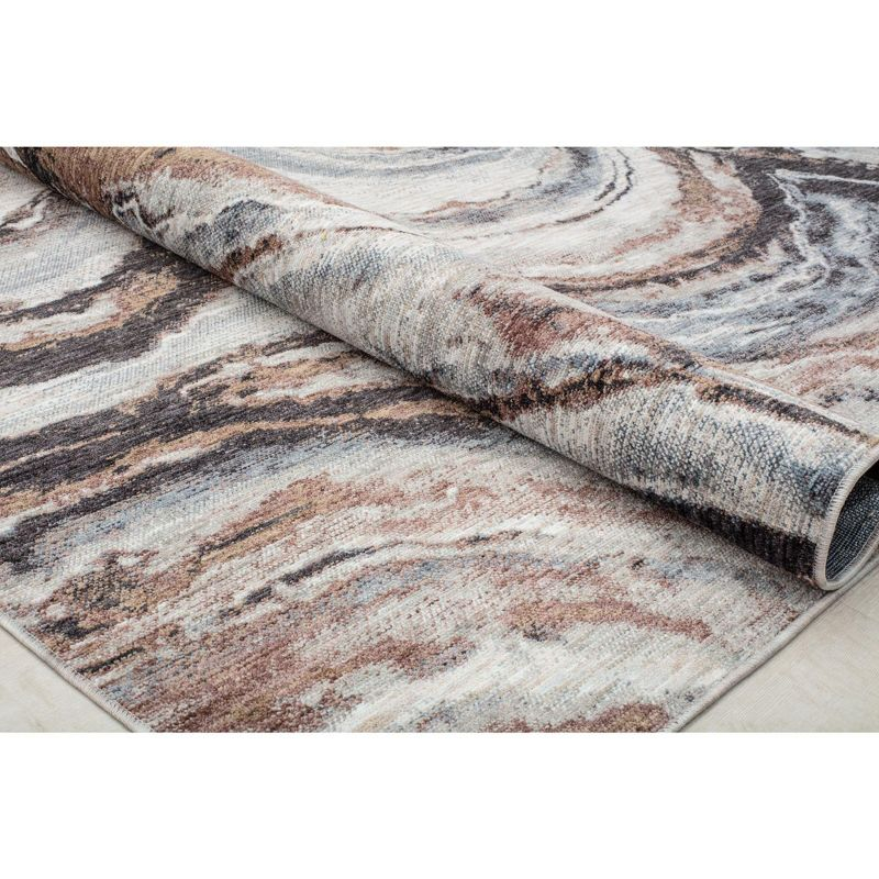 Mason Brooks Cressida CA10A River Reflection Abstract Contemporary Gray Area Rug for Dining Room Rug Neutral Rug Living Room Rug Kitchen, 2'6" x 8'
