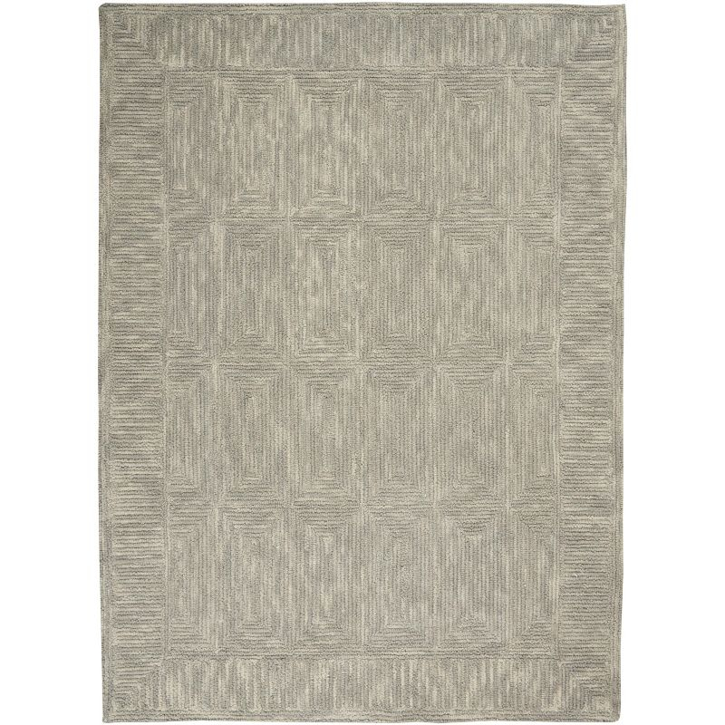 Nourison Vail Contemporary Indoor Area Rug Grey 5'3" x 7'3"