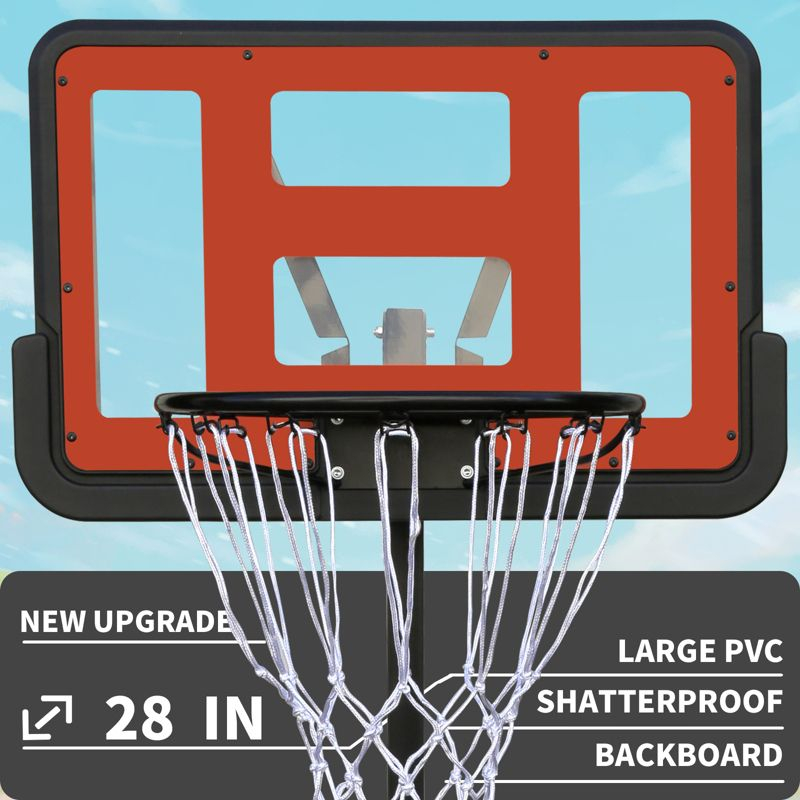 Kids Basketball Hoop Outdoor 4.8-7.7ft Adjustable, Portable Basketball Hoops & Goals for Kids/Teenagers/Youth in Backyard/Driveway/Indoor