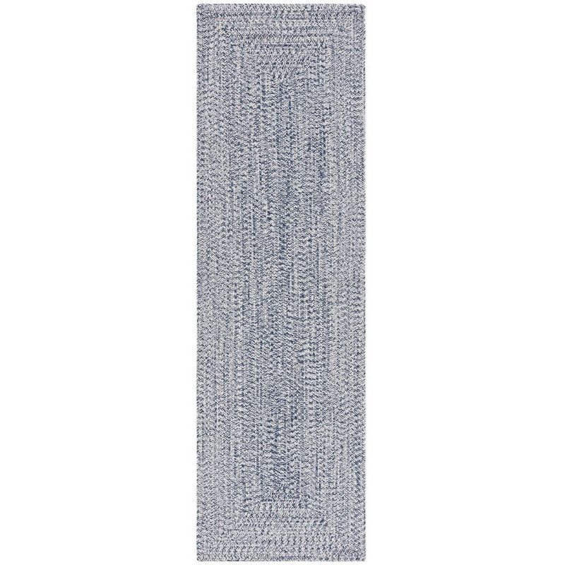 Braided BRA201 Hand Woven Indoor Machine Washable Runner Rug - Dark Blue/Ivory - 2'3"x6' - Safavieh
