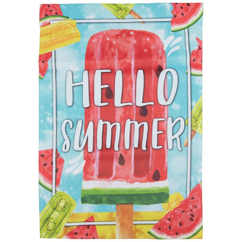 Northlight Seasonal Hello Summer Popsicle Outdoor Garden Flag 12.5" x 18"