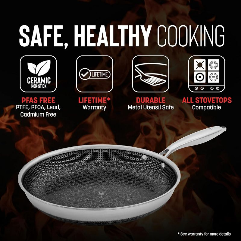 Hell's Kitchen PFAS-Free Hybrid 11" Fry Pan,