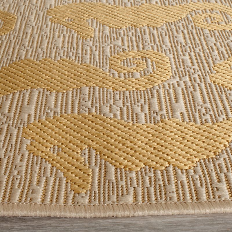 Courtyard CY6214 Power Loomed Indoor/Outdoor Area Rug - Beige/Yellow - 8'x11' - Safavieh.