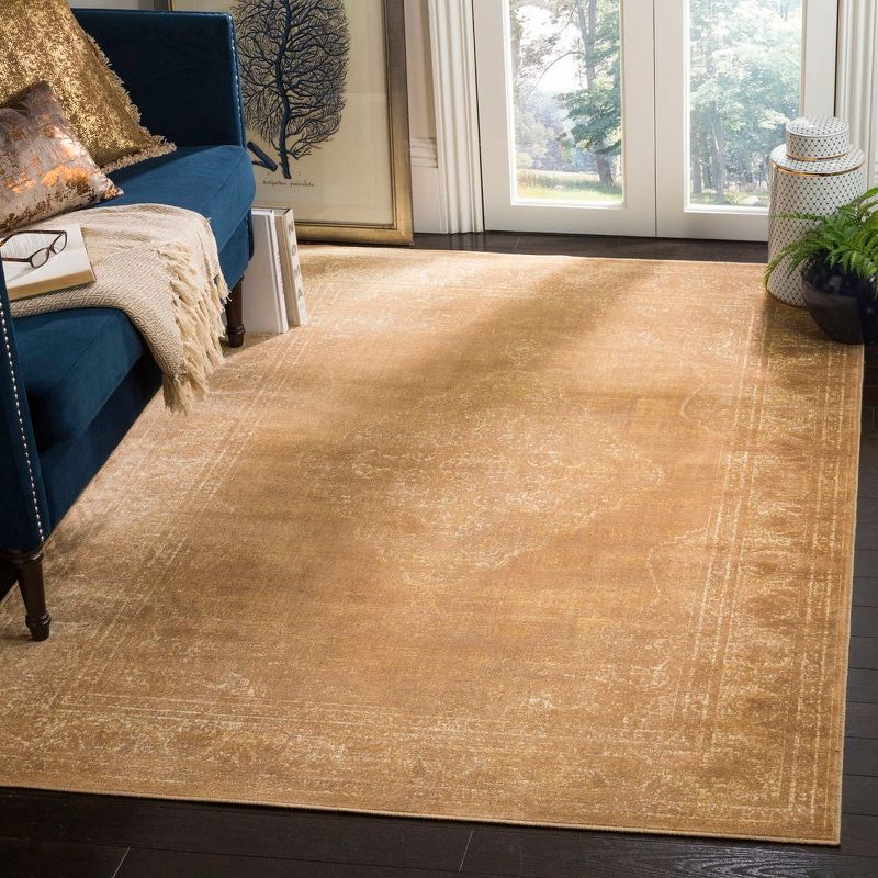 Vintage VTG112 Power Loomed Indoor Skid-Resistant Area Rug - Taupe - 4'x5'7" - Safavieh