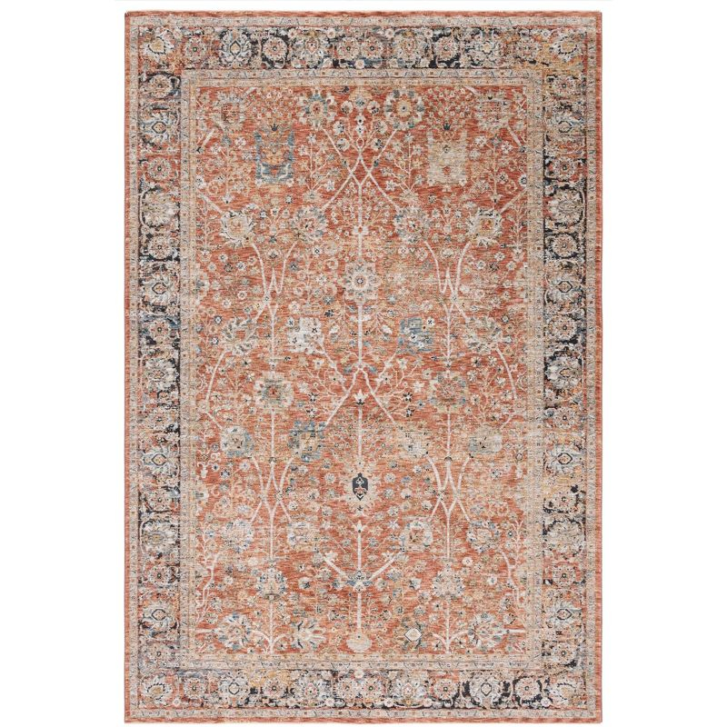 Silverado SVD112 Power Loomed Area Rug - Rust/Blue - 5'x8' - Safavieh.