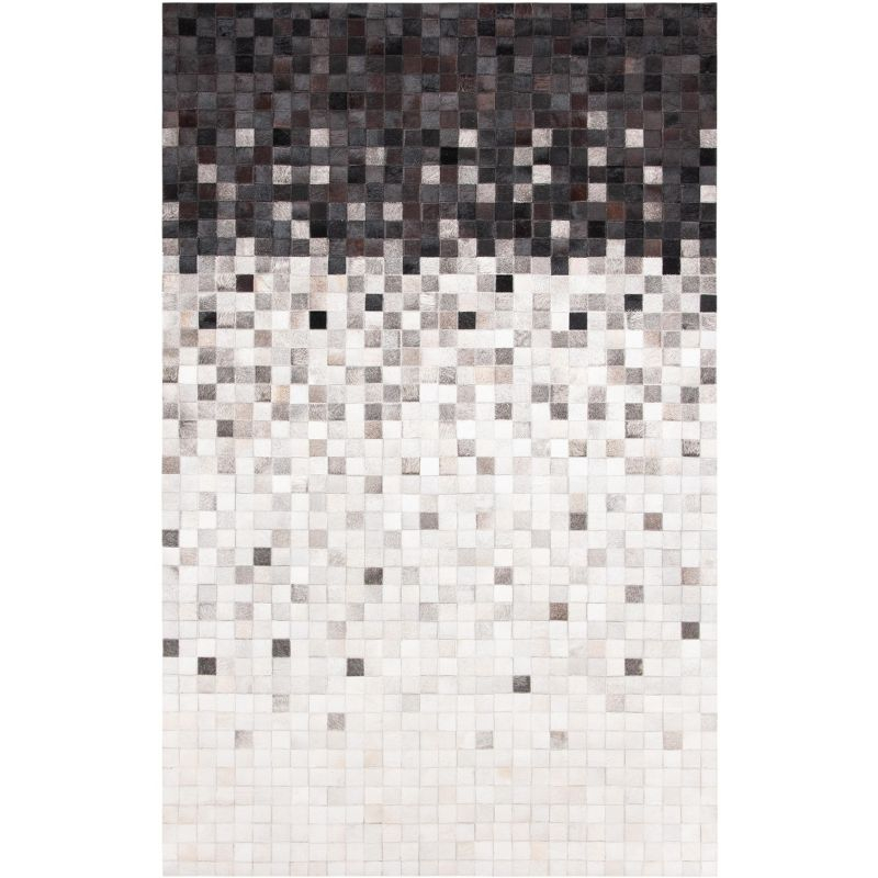 Studio Leather STL813 Hand Woven Area Rug - Ivory/Black - 4'x6' - Safavieh.