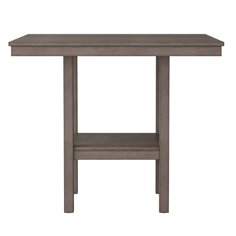 Tuscany Counter Height Dining Table Washed Gray - CorLiving: Rubberwood Legs, Storage Shelf, Square Shape