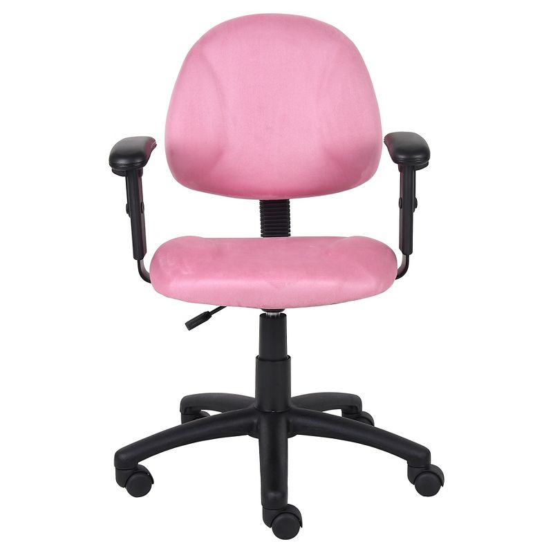 Microfiber Deluxe Posture Chair with Adjustable Arms - Boss Office Products