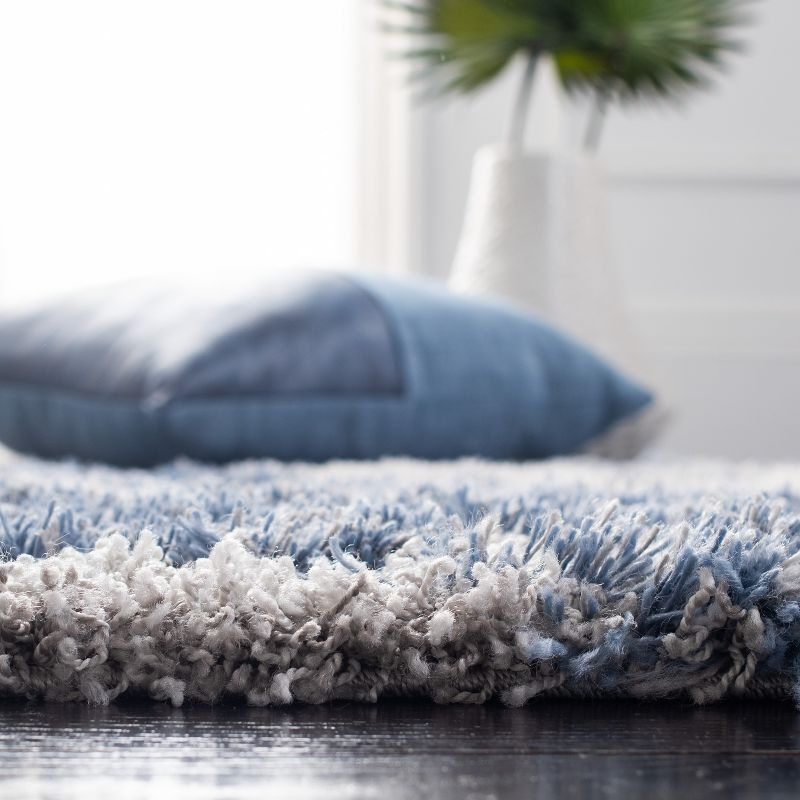 Horizon Shag 800 HZN890 Machine Made Accent Rug - 3'x5' - Grey/Blue - Safavieh