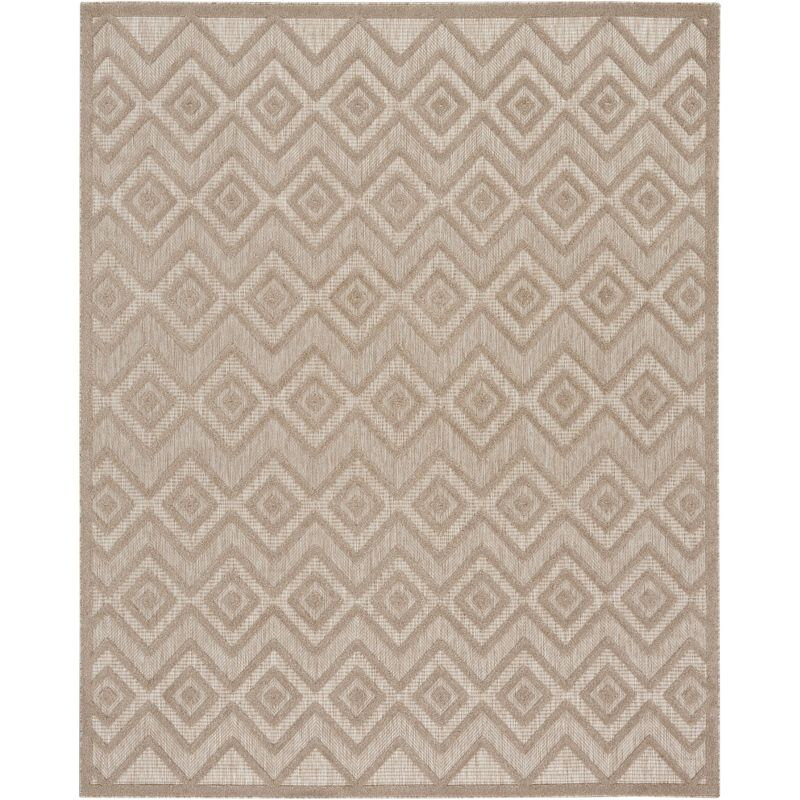 Nourison Versatile 9' x 12' Natural Beige Modern Indoor/Outdoor Rug