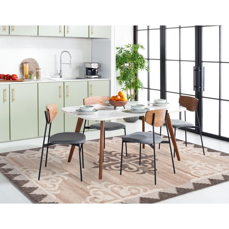 Kenya KNY312 Hand Knotted Area Rug - Brown/Charcoal - 6'x9' - Safavieh.