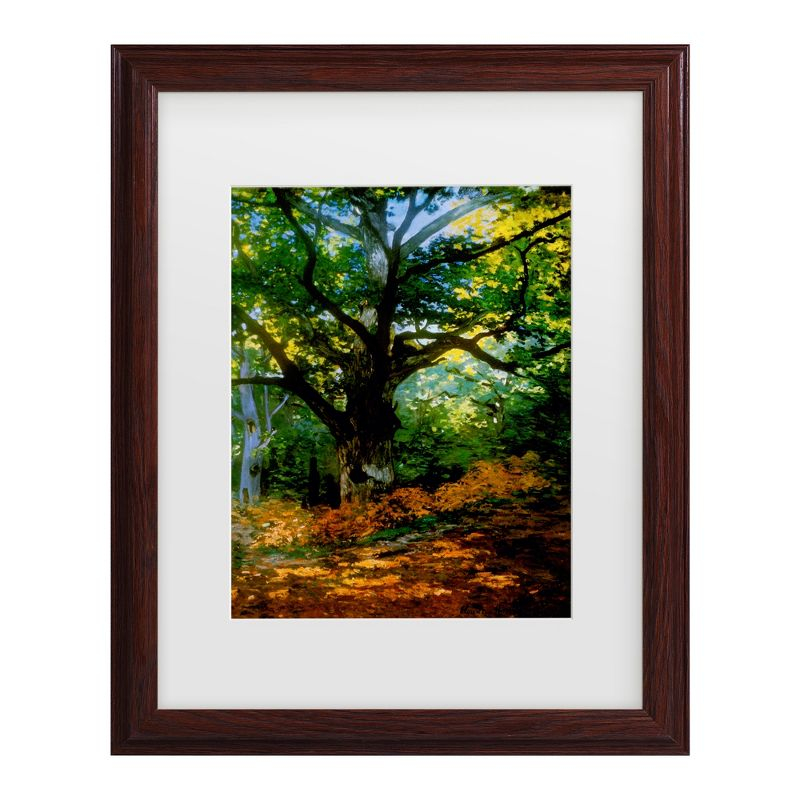 Trademark Fine Art -Claude Monet 'Bodmer Oak, Fontainebleau Forest' Matted Framed Art