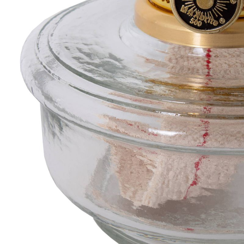 Aladdin Genie III Oil Lamp, Indoor Emergency Lighting for Shelf, Table or Hanging, Clear Glass Bowl with Brass Burner