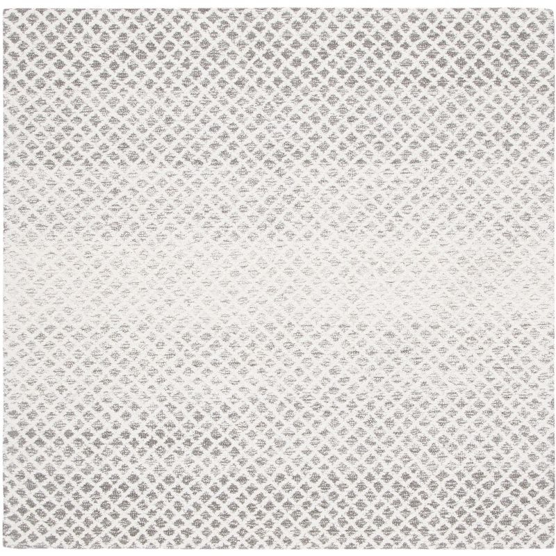 Micro-Loop MLP353 Hand Tufted Indoor Area Rug - Grey/Ivory - 5'x5' - Safavieh