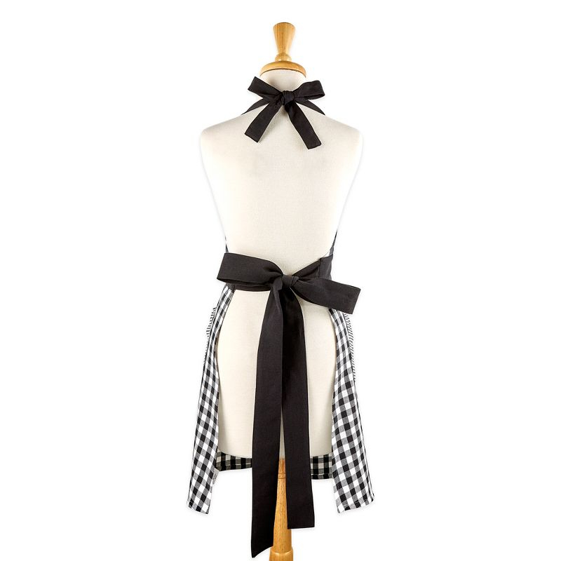 Design Imports Black/White Gingham Apron