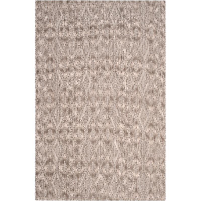 Courtyard CY8522 UV & Stain Resistant Non-Shedding Power Loomed Indoor/Outdoor Accent Rug - Beige/Beige - 4'x5'7" - Safavieh