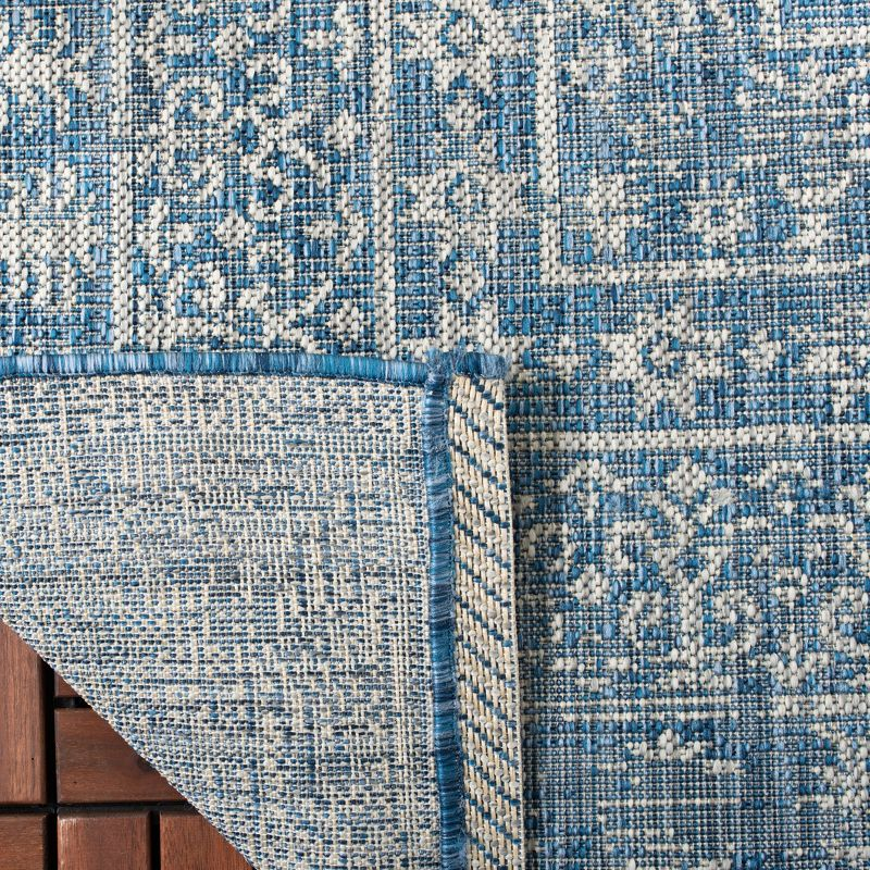 Courtyard CY8482 Power Loomed Indoor/Outdoor Area Rug - Navy/Gray - 5'3"x7'7" - Safavieh.