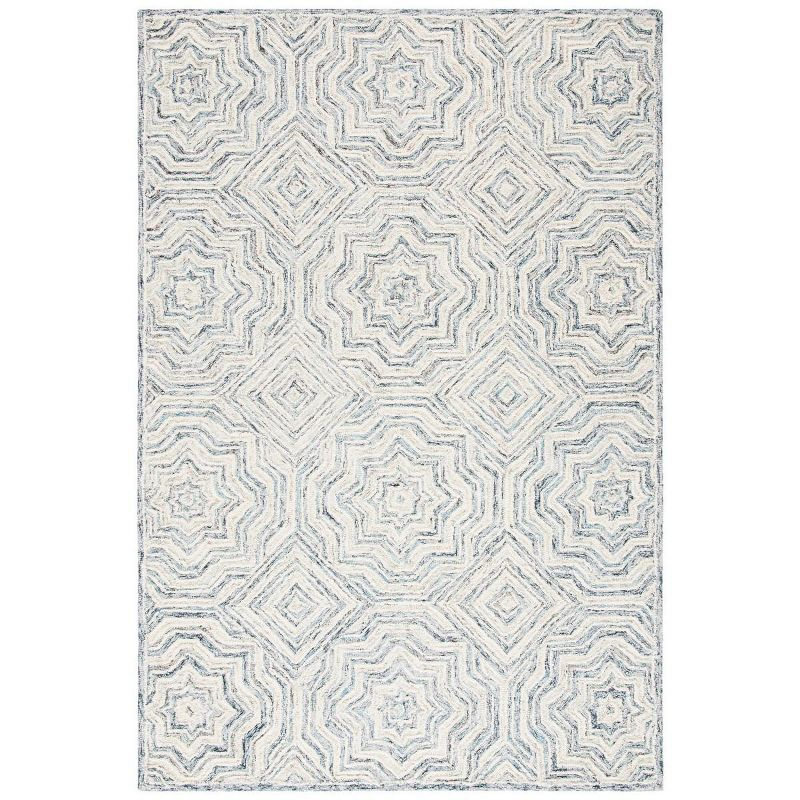 Capri CPR215 Tufted Indoor Area Rug - Beige/Blue - 6'x9' - Safavieh
