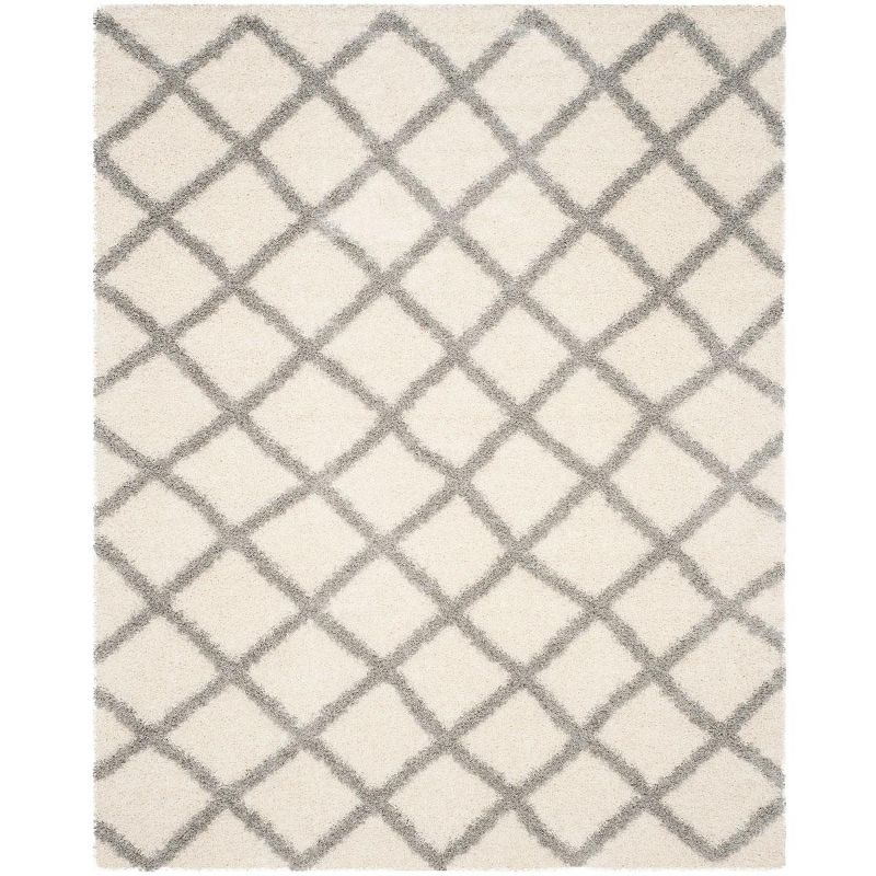Dallas Shag SGD258 Power Loomed Indoor Area Rug - Ivory/Grey - 8'x10' - Safavieh.