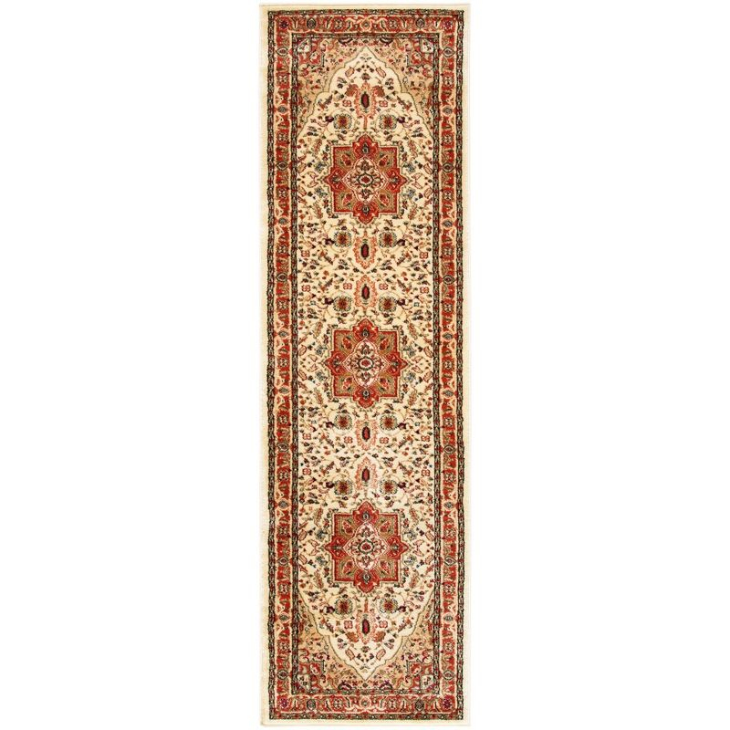 Lyndhurst Heriz LNH330 Power Loomed Runner Rug - Ivory/Rust - 2'3"x16' - Safavieh