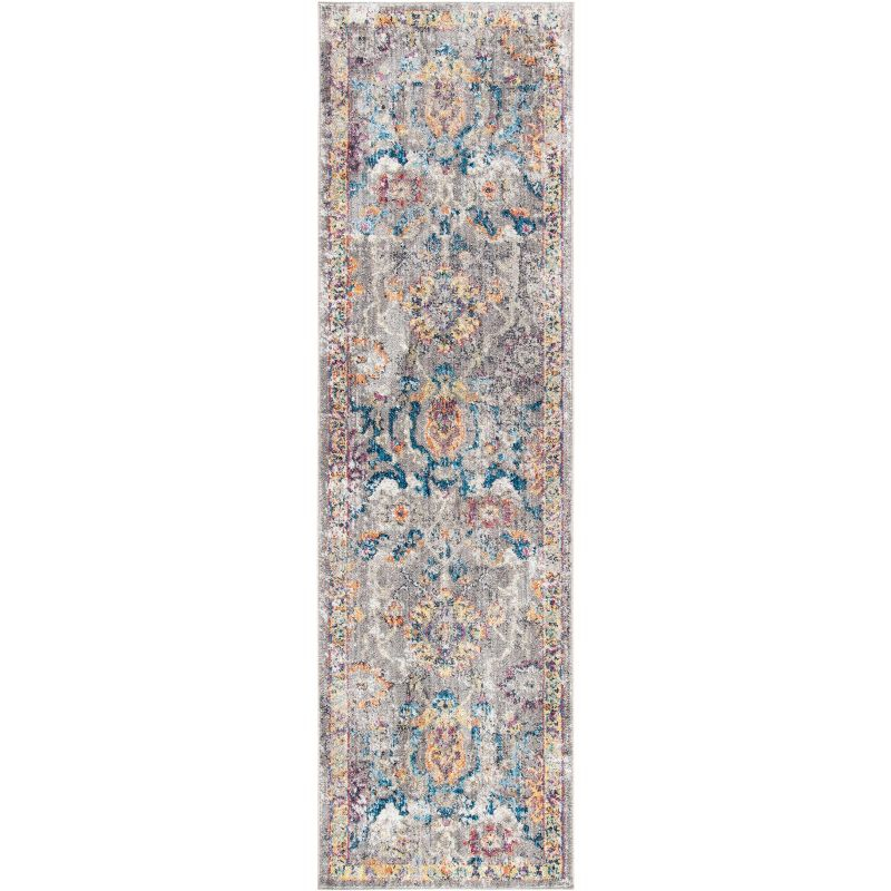 Bristol BTL347 Power Loomed Indoor Runner Rug - Grey/Blue - 2'3"x10' - Safavieh