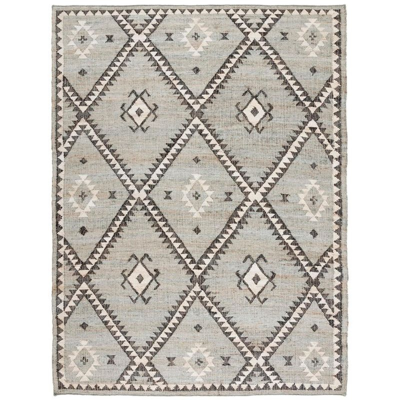 Kilim KLM761 Hand Woven Area Rug - Blue/Black - 8'x10' - Safavieh.