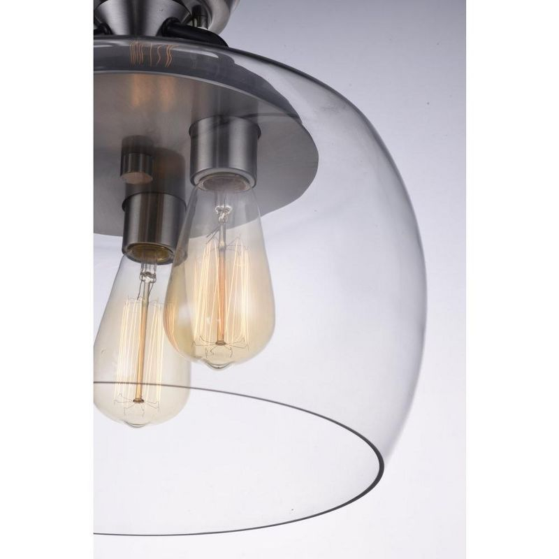 Maxim Lighting Goblet 3 - Light Semi-Flush Mount in  Black/Satin Nickel