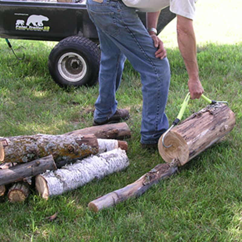 Timber Tuff TMW-33 24 Inch Timber Claw Comfort Grip Logging Wood Hand Tool for Transporting Split and Non Split Logs Up to 50 Pounds, Green