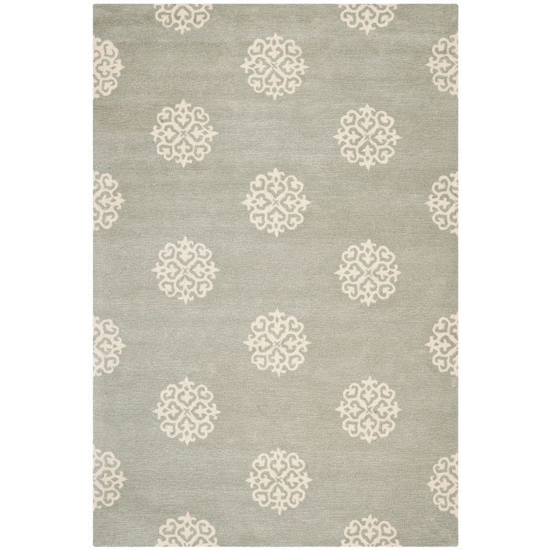 Soho SOH724 Hand Tufted Indoor Area Rug - Grey/Ivory - 6'x9' - Safavieh
