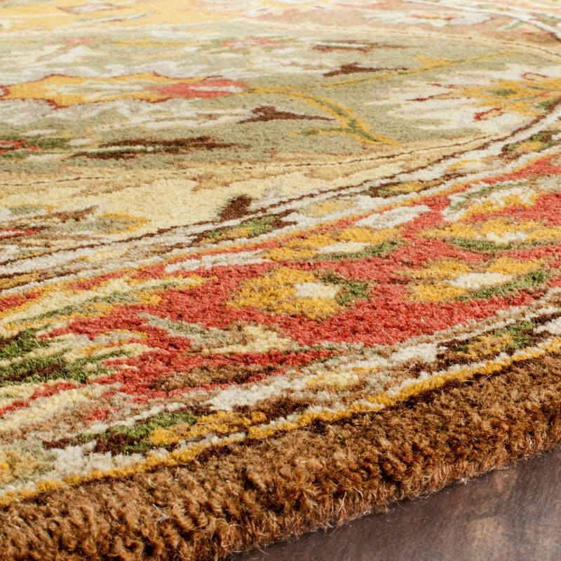 Heritage HG111 Hand Tufted Area Rug - Multi - 6' Round - Safavieh.