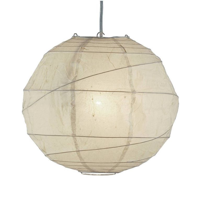 Large Orb Pendant Natural - Adesso: ETL Listed, 4-Socket Ceiling Fixture, Adjustable Height, Modern Style
