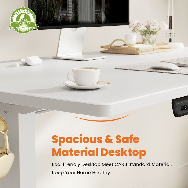 JIONJOY 40  Wide Height Adjustable Standing Desk - White