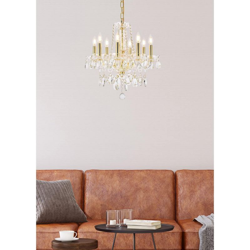 Elegant Lighting Princeton 8 light Gold Chandelier Clear Royal Cut Crystal