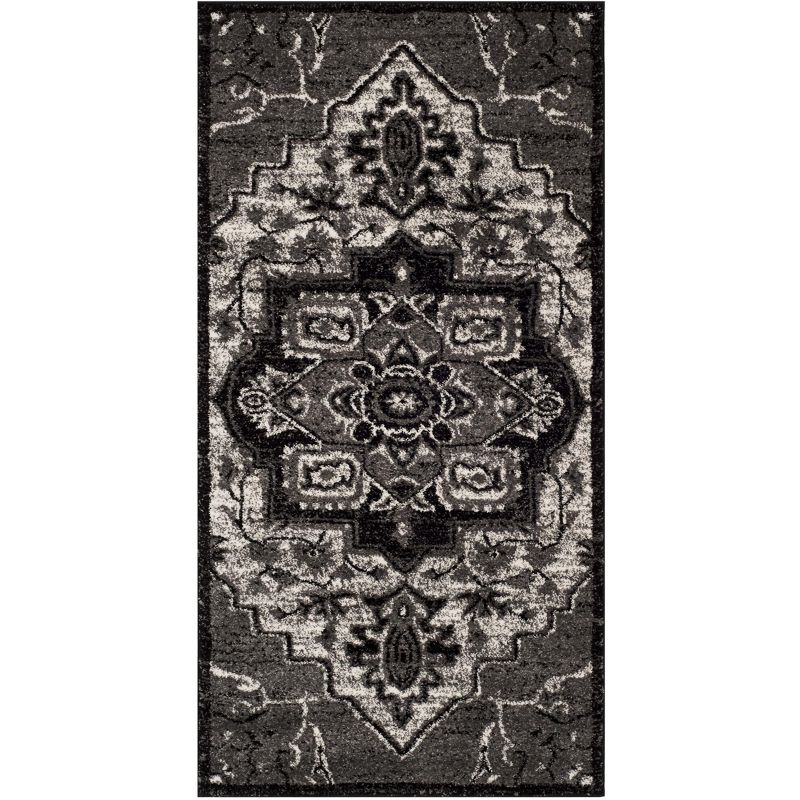 Vintage Hamadan VTH221 Power Loomed Indoor Accent Rug - Light Grey/Grey - 2'7"x5' - Safavieh
