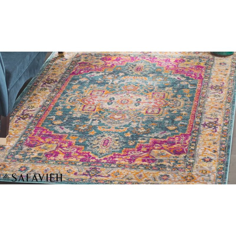 Madison 200 MAD202 Power Loomed Indoor Area Rug - Blue/Multi - 4'x6' - Safavieh