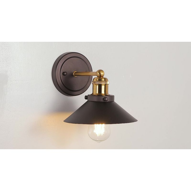 17.5" Metal June Vanity Wall Light Silver - JONATHAN Y: Chrome Finish, Industrial Style, ETL Listed, 2-Light Fixture