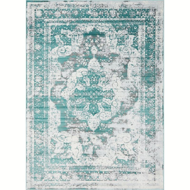 Unique Loom 8' 0 x 11' 0 Sofia Salle Garnier Turquoise Area Rug