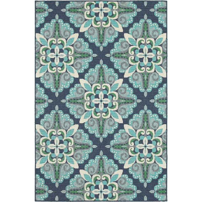 Oriental Weavers Meridian 6'7" x 9'6" Machine Woven Rug in Blue