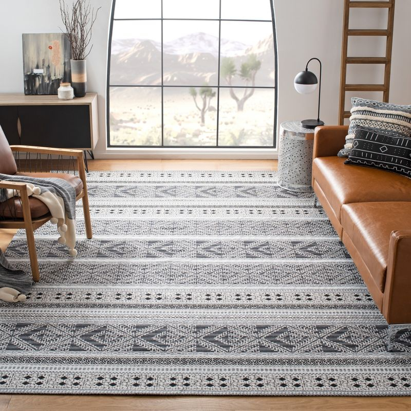 Classic Vintage CLV717 Hand Woven Area Rug - Black - 8'x10' - Safavieh.