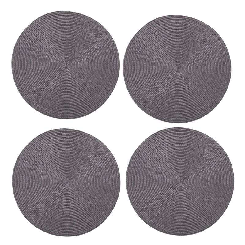 Ebern Designs 15 in. Round Handwoven Placemats Set Of 4, Dinner Table Round Place Mats Home Dining Dinner Kitchen Table Décor Decoration