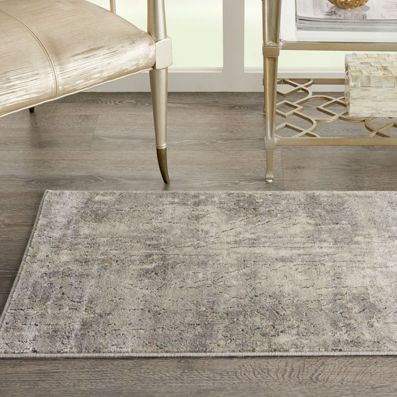 Nourison Concerto Abstract Contemporary Area Rug Beige Grey 2'2" x 3'9"