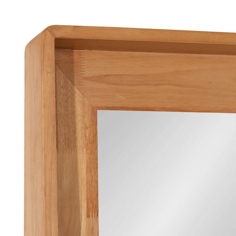 Kate & Laurel All Things Decor 24" x 36" Basking Decorative Wall Mirror with Shelf Natural: Scandinavian Design, No Assembly Required
