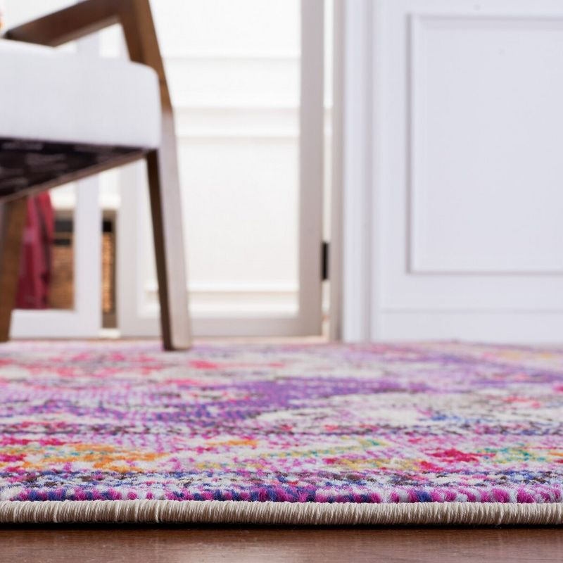 Monaco MNC243 Power Loomed Indoor Area Rug - Violet/Fuchsia - 5'x5' - Safavieh