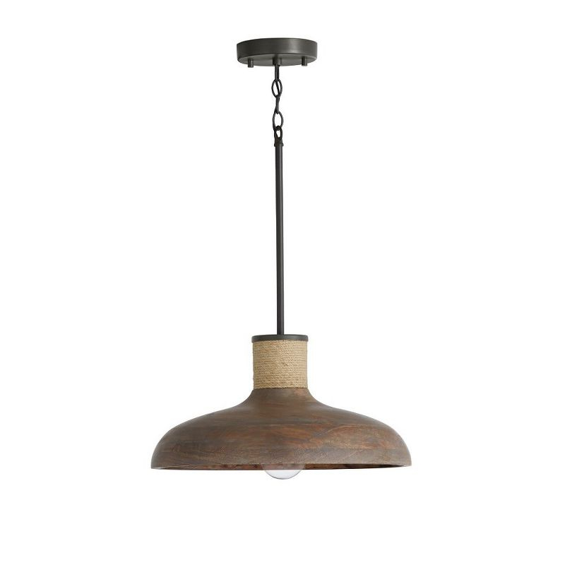 Capital Lighting Jacob 1 - Light Pendant in  Grey Wash/Iron Silk